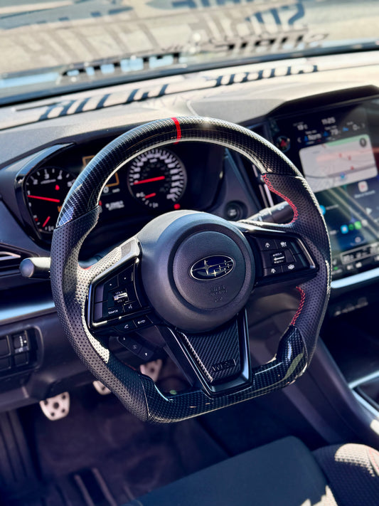 2022-25 WRX HYDRO-DIP CARBON FIBER STEERING WHEEL